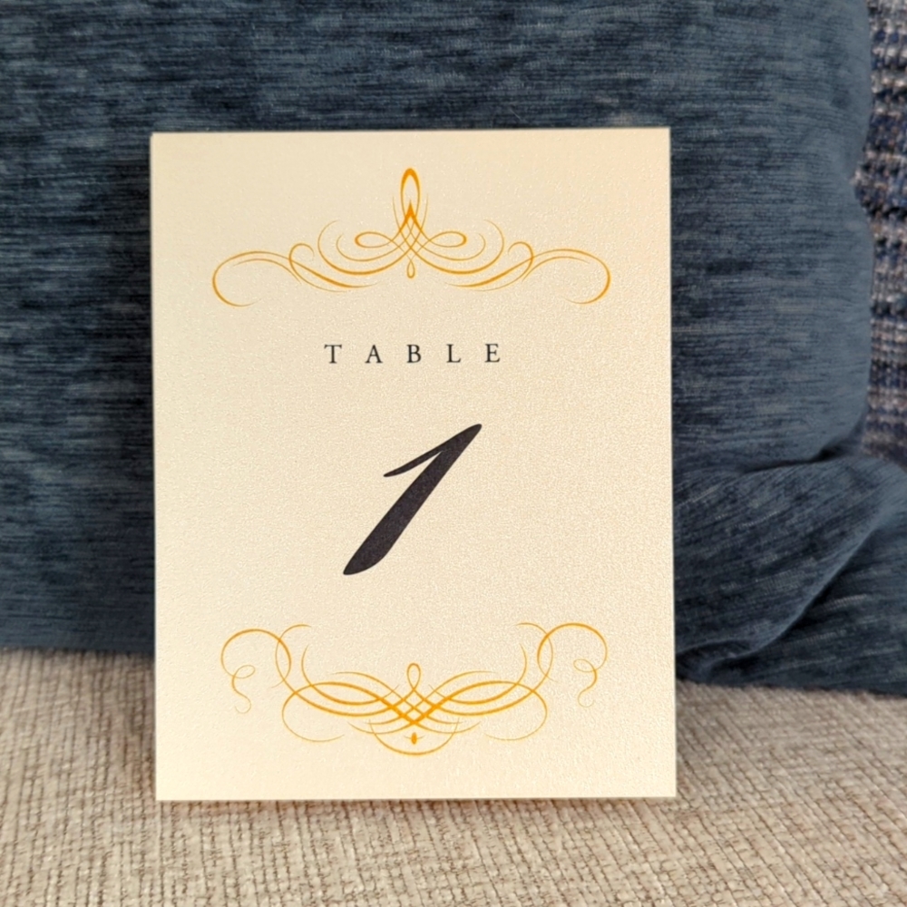 Table number cards